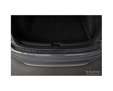 Genuine 3D Carbon Fiber Bumper Protector suitable for Volkswagen Taigo 2021- 'Ribs', Image 2