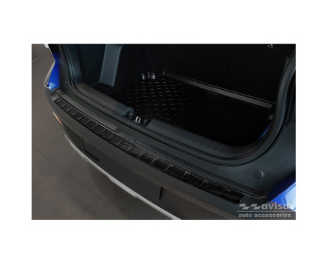 Genuine 3D Carbon Fiber Rear Bumper Protector suitable for Hyundai Bayon 2021- 'Ribs'