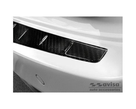 Genuine 3D Carbon Fiber Rear Bumper Protector suitable for Mercedes CLA II (C118) Sedan 2019- 'Ribs', Image 2