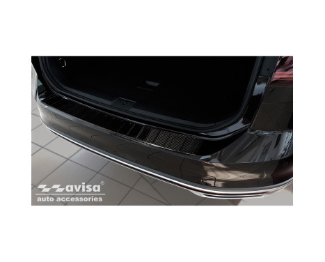 Genuine 3D Carbon Fiber Rear Bumper Protector suitable for Volkswagen Passat 3G Variant 2014- 'Ribs'