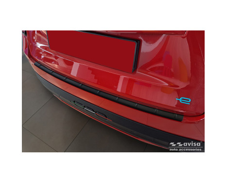 Matt black stainless steel rear bumper protector suitable for Fiat 600 Mild Hybrid / 600e 2023 - 'Ribs'