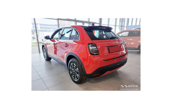 Matt black stainless steel rear bumper protector suitable for Fiat 600 Mild Hybrid / 600e 2023 - 'Ribs', Image 4