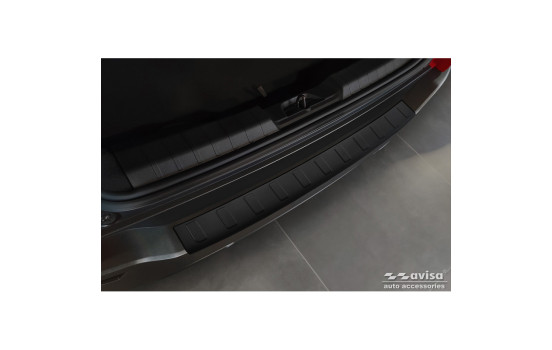 Matt black stainless steel rear bumper protector suitable for Jeep Avenger + EV 2023- 'Ribs'