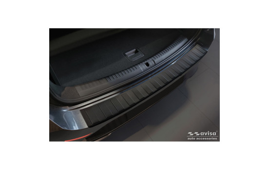 Matt black stainless steel rear bumper protector suitable for Seat Leon Sportstourer incl. FR / Cupra, Image 2