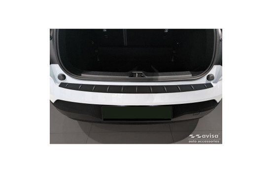 Matt black stainless steel Rear bumper protector suitable for Volvo EX30 2023 - 'Ribs', Image 2