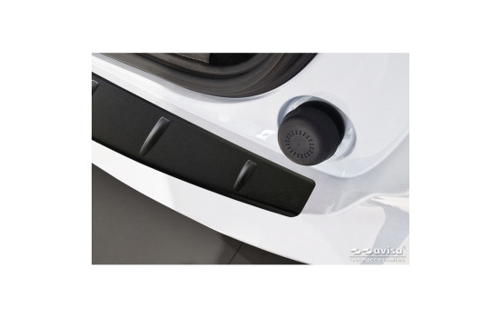 Matt black stainless steel Rear bumper protector suitable for Volvo EX30 2023 - 'Ribs', Image 3
