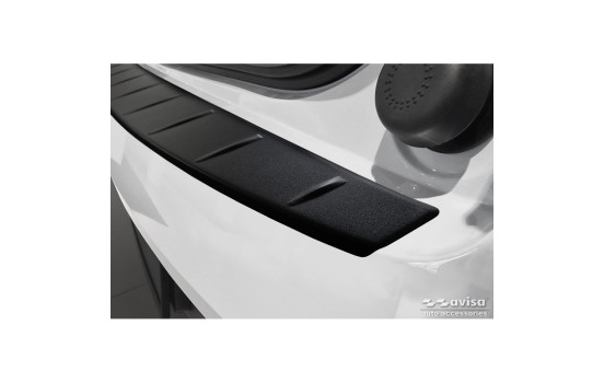 Matt black stainless steel Rear bumper protector suitable for Volvo EX30 2023 - 'Ribs', Image 4