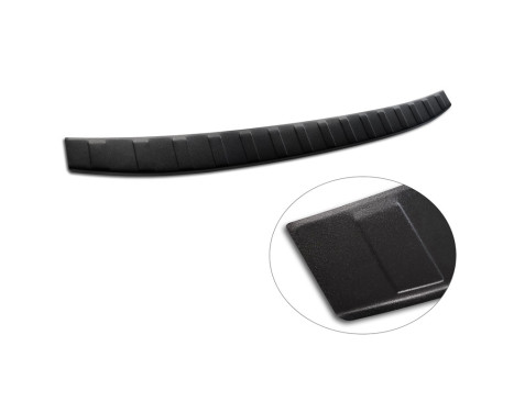 Matt black stainless steel rear bumper protector suitable for Volvo V90 9/2016- 'Ribs', Image 6