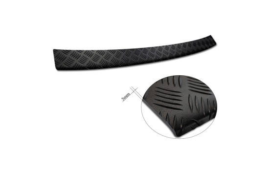 Matte Black Aluminum Bumper Protector Fits Ford Tourneo Connect III 2022- 'Riffled Plate', Image 6