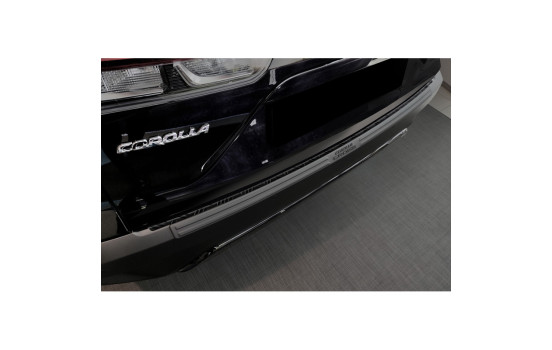 Matte Black Aluminum Bumper Protector Fits Toyota Corolla Cross 2022- 'Riffled Plate', Image 2