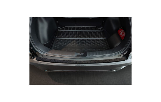 Matte Black Aluminum Bumper Protector Fits Toyota Corolla Cross 2022- 'Riffled Plate', Image 3