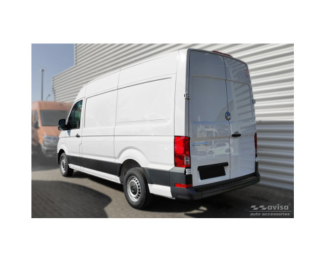 Matte Black Aluminum Bumper Protector Fits Volkswagen Crafter & MAN TGE 2017- 'Riffled Pl, Image 4