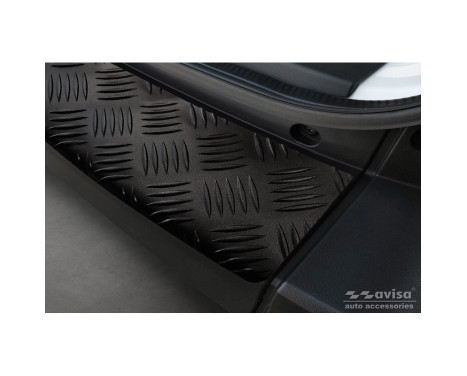 Matte Black Aluminum Bumper Protector Fits Volkswagen Crafter & MAN TGE 2017- 'Riffled Pl, Image 5