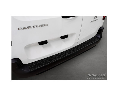 Matte black Aluminum Bumper protector suitable for Citroën Berlingo (Multispace) & Peugeot Par, Image 9