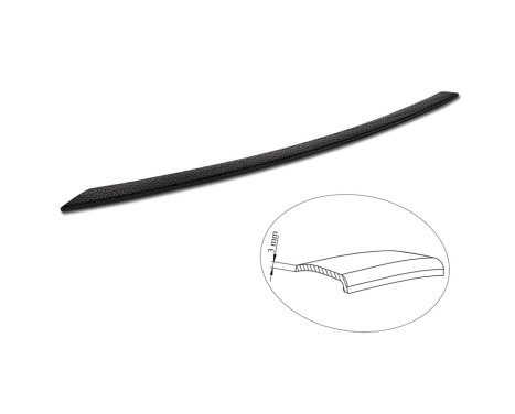 Matte Black Aluminum Bumper Protector suitable for Kia Sorento IV 2020- 'Riffled Plate', Image 6