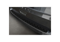 Matte black aluminum bumper protector suitable for Volkswagen Caddy V 2020- 'Riffled Plate'