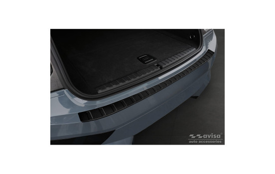 Matte black stainless steel bumper protector suitable for BMW iX (I20) 2021- 'Ribs'