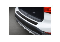 Matte black stainless steel bumper protector suitable for BMW X1 (F48) 2015-2022 'Ribs'