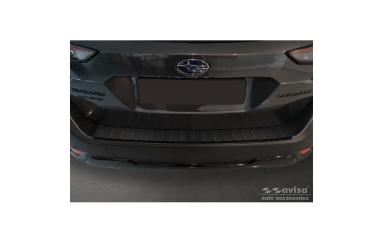 Matte black stainless steel bumper protector suitable for Subaru Outback (BT) 2020- 'Ribs', Image 2