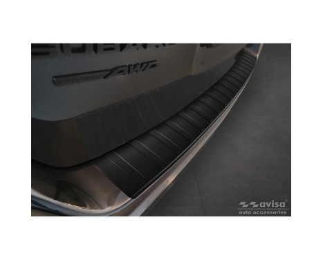 Matte black stainless steel bumper protector suitable for Subaru Outback (BT) 2020- 'Ribs', Image 3