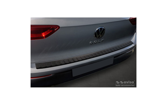 Matte black stainless steel bumper protector suitable for Volkswagen Golf VIII HB 5-door 2020-