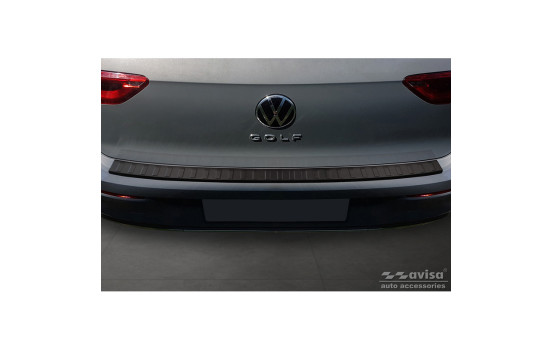 Matte black stainless steel bumper protector suitable for Volkswagen Golf VIII HB 5-door 2020-, Image 2