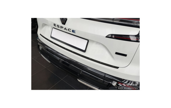 Matte Black Stainless Steel Rear Bumper Protector for Renault Espace VI E-Tech Hybrid 2023- 'Ribs'