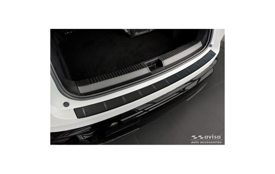 Matte Black Stainless Steel Rear Bumper Protector for Renault Espace VI E-Tech Hybrid 2023- 'Ribs', Image 2