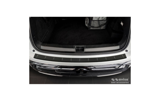 Matte Black Stainless Steel Rear Bumper Protector for Renault Espace VI E-Tech Hybrid 2023- 'Ribs', Image 3