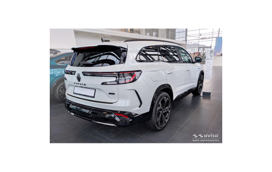 Matte Black Stainless Steel Rear Bumper Protector for Renault Espace VI E-Tech Hybrid 2023- 'Ribs', Image 5