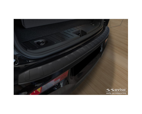 Matte black stainless steel Rear bumper protector suitable for BMW i3 (i01) Facelift 2017-2022 'Ribs'