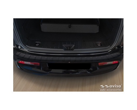 Matte black stainless steel Rear bumper protector suitable for BMW i3 (i01) Facelift 2017-2022 'Ribs', Image 3