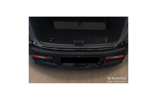 Matte black stainless steel Rear bumper protector suitable for BMW i3 (i01) Facelift 2017-2022 'Ribs', Image 3