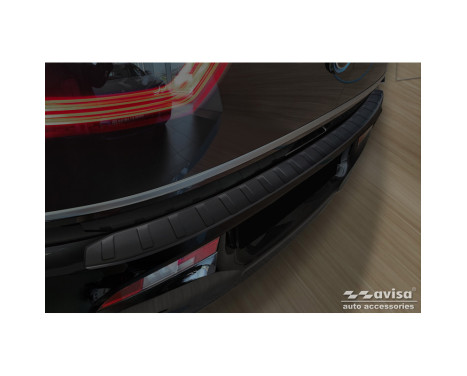 Matte black stainless steel Rear bumper protector suitable for BMW i3 (i01) Facelift 2017-2022 'Ribs', Image 4