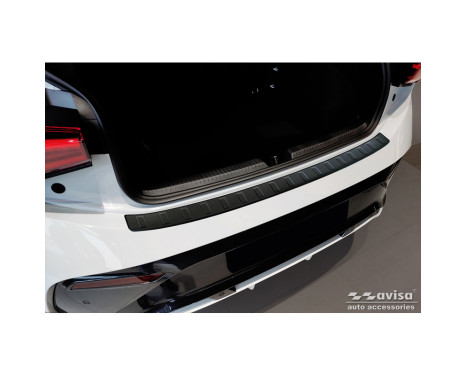 Matte black stainless steel rear bumper protector suitable for Cupra Born 2021- 'Ribs'