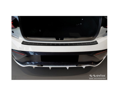 Matte black stainless steel rear bumper protector suitable for Cupra Born 2021- 'Ribs', Image 2