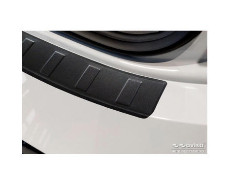 Matte black stainless steel rear bumper protector suitable for Cupra Born 2021- 'Ribs', Image 3
