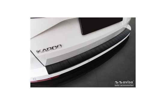 Matte black stainless steel rear bumper protector suitable for Skoda Karoq Facelift 2022- + Sportline Facelift 2022