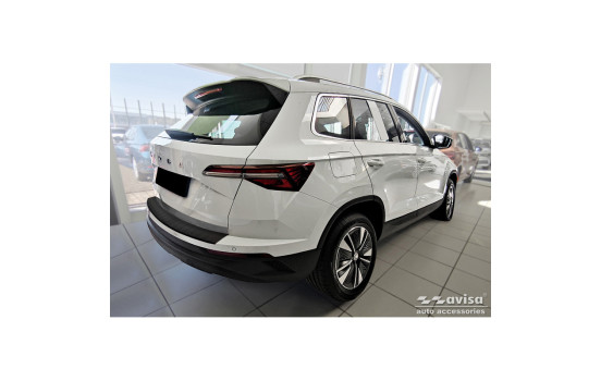 Matte black stainless steel rear bumper protector suitable for Skoda Karoq Facelift 2022- + Sportline Facelift 2022, Image 5