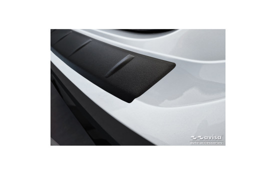 Matte black stainless steel rear bumper protector suitable for Volkswagen ID.7 2023- 'Ribs', Image 2