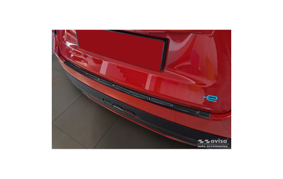 Real 3D Carbon Rear Bumper Protector fits Fiat 600 Hybrid & 600e 2023- 'Ribs'
