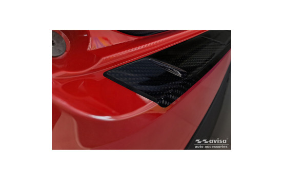 Real 3D Carbon Rear Bumper Protector fits Fiat 600 Hybrid & 600e 2023- 'Ribs', Image 2