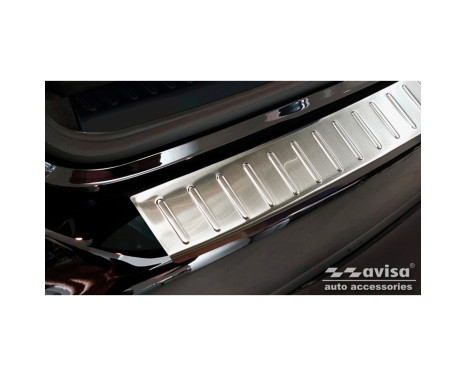 RVS Achterbumperprotector Mercedes C-Class W205 Kombi 2014- 'Ribs', Image 4