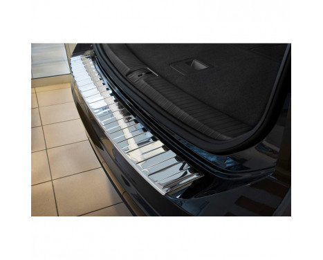RVS rear bumper protector Volkswagen Touran III 2015- 'Ribs', Image 3
