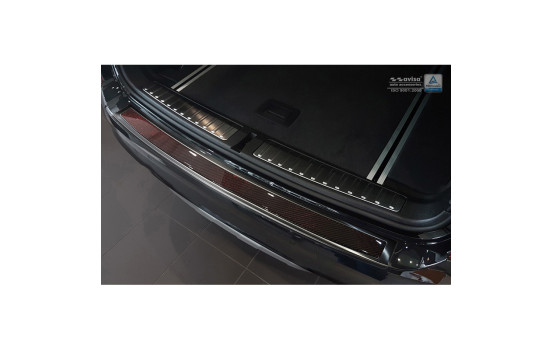 Stainless steel bumper protector suitable for 'Deluxe' BMW X3 F25 2014-2017 Black/Red-Black Carbon
