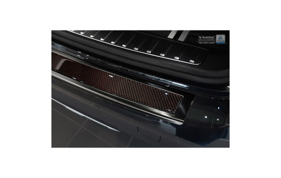 Stainless steel bumper protector suitable for 'Deluxe' BMW X3 F25 2014-2017 Black/Red-Black Carbon, Image 2