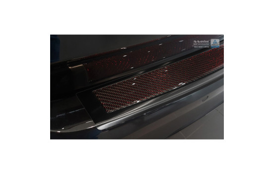 Stainless steel bumper protector suitable for 'Deluxe' BMW X3 F25 2014-2017 Black/Red-Black Carbon, Image 5
