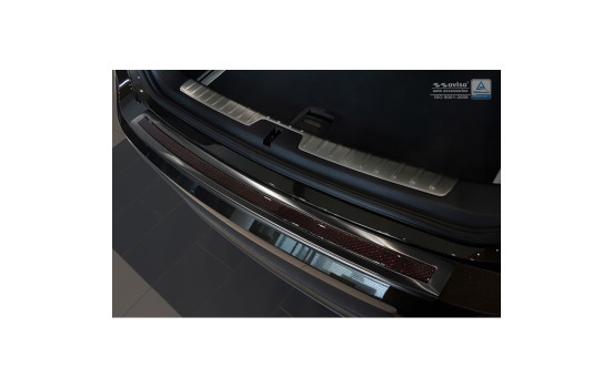 Stainless steel bumper protector suitable for 'Deluxe' BMW X6 F16 2014- Black/Red-Black Carbon