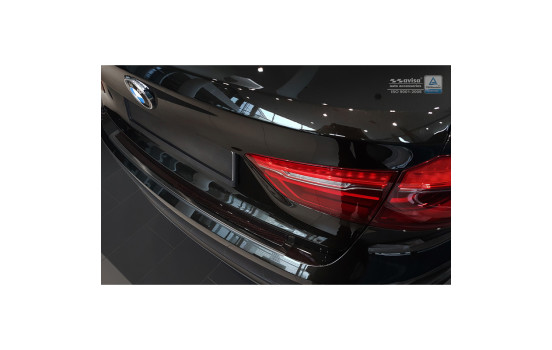 Stainless steel bumper protector suitable for 'Deluxe' BMW X6 F16 2014- Black/Red-Black Carbon, Image 2