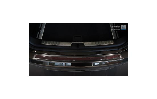 Stainless steel bumper protector suitable for 'Deluxe' BMW X6 F16 2014- Black/Red-Black Carbon, Image 3